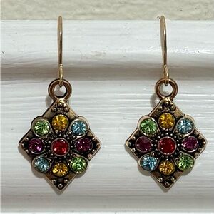 Multicolor Crystal Drop Earrings - Women Jewelry